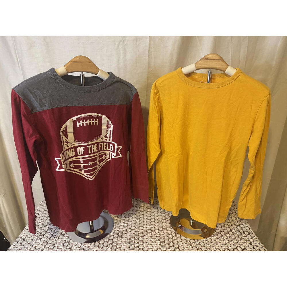 Boys Long Sleeve Shirts Bundle Yellow, Gray, White Size Medium - Picture 2 of 8
